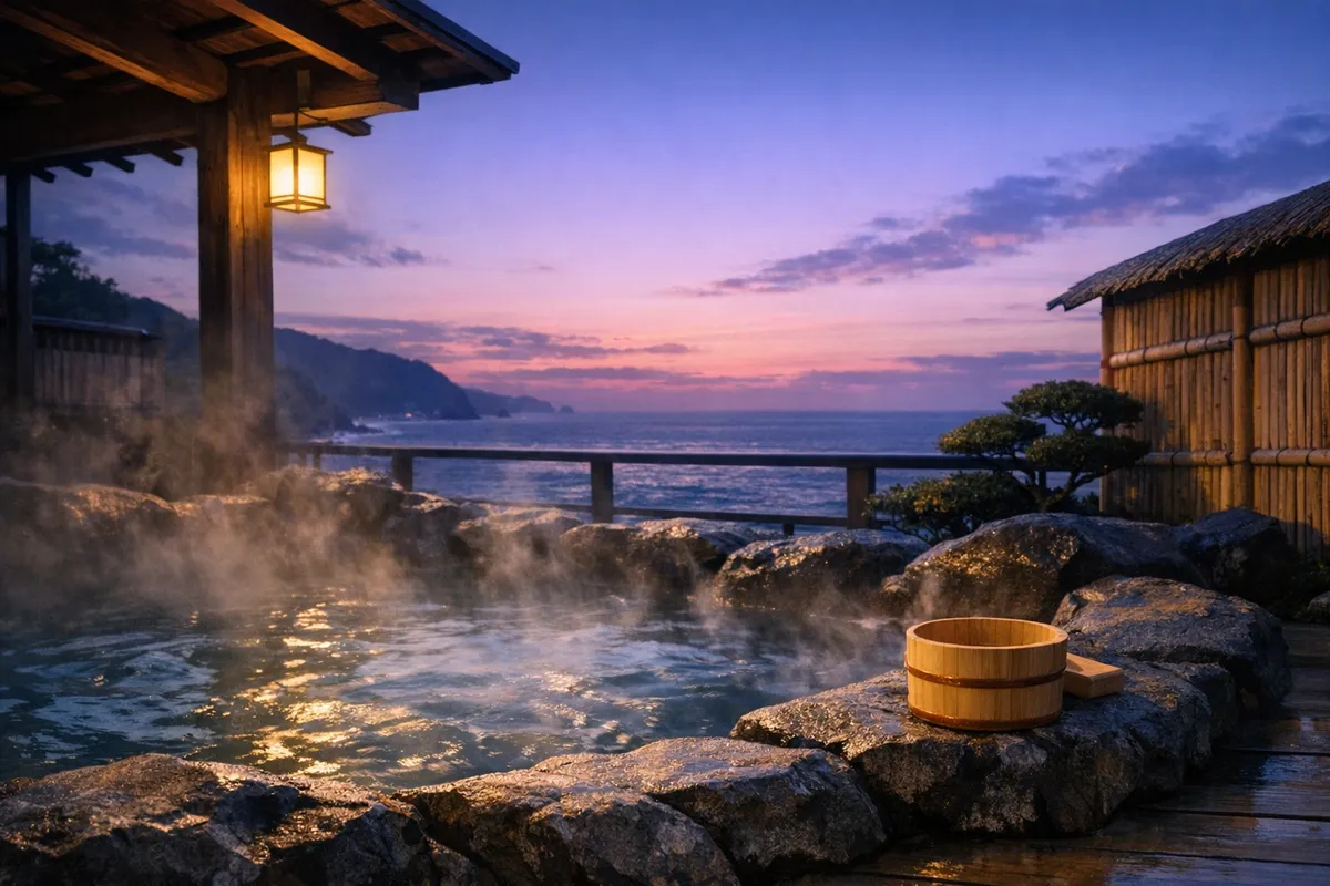 海を望む露天風呂
